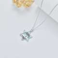 wholesale 925 Sterling Silver Opal Tree of Life Star Pendant Necklace for Men & Women-0-4