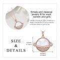 wholesale Rose Gold 925 Sterling Silver Opal Planet Pendant Necklace for Women - Layered s-0-1