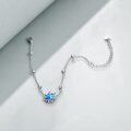 wholesale 925 Sterling Silver Blue Fire Opal Octopus Charm Adjustable Bracelet for Women and Girls-0-3