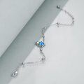 wholesale 925 Sterling Silver Blue Fire Opal Octopus Charm Adjustable Bracelet for Women and Girls-0-4