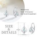 wholesale 925 Sterling Silver White Opal Celtic Knot Drop Earrings for Women and Girls-0-1