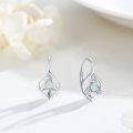 wholesale 925 Sterling Silver White Opal Celtic Knot Drop Earrings for Women and Girls-0-2