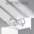 wholesale 925 Sterling Silver Opal Heart Infinity Love Forever Necklace for Women Mothers Day Gifts-0-1