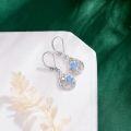 wholesale 925 Sterling Silver Blue Opal Starfish Dangle Leverback Earrings s for Women-0-3