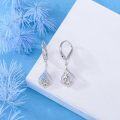 wholesale 925 Sterling Silver Blue Opal Dragonfly & Lotus CZ Earrings for Women Girls-0-5