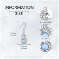 wholesale 925 Sterling Silver Larimar Seahorse Drop Earrings Sea Life Gifts for Her-0-1
