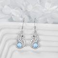 wholesale 925 Sterling Silver Larimar Seahorse Drop Earrings Sea Life Gifts for Her-0-3
