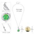wholesale 925 Sterling Silver Green Opal Pendant Necklaces for Women's Birthday Gifts-0-1