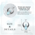 wholesale 925 Sterling Silver Larimar Celtic Knot Peace Pregnancy Pendant Necklace for Women & Girls Gifts-0-1