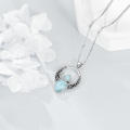 wholesale 925 Sterling Silver Larimar Celtic Knot Peace Pregnancy Pendant Necklace for Women & Girls Gifts-0-4
