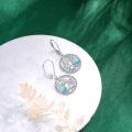 wholesale 925 Sterling Silver Larimar Starfish Seahorse Drop Earrings for Women 3Pcs Set 16MM Blue Stone Ocean Theme -0-3