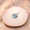 wholesale 925 Sterling Silver Blue Enamel Dragonfly Pendant Necklace for Women Gifts-0-4