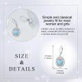 wholesale 925 Sterling Silver Blue Larimar Flower Leverback Drop Earrings for Women-0-1