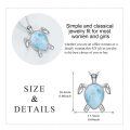 wholesale 925 Sterling Silver Larimar Sea Turtle Pendant Necklace for Women & Teenage Girls-0-1