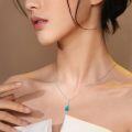 wholesale 925 Sterling Silver Metal Larimar Teardrop Pendant Necklace for Women - Natural Stone  Set-0-2