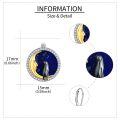 wholesale 925 Sterling Silver with Lapis Lazuli and Cat Design Crescent Moon Earrings for Women-0-1
