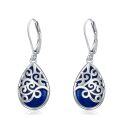 wholesale 925 Sterling Silver Drop Earrings w/Opal & Lapis Lazuli for Women's Gifts-0-0