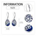 wholesale 925 Sterling Silver Drop Earrings w/Opal & Lapis Lazuli for Women's Gifts-0-1