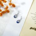 wholesale 925 Sterling Silver Drop Earrings w/Opal & Lapis Lazuli for Women's Gifts-0-3