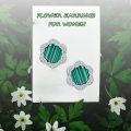 wholesale 925 Sterling Silver Studs with Green Striped Stone and Cubic Zirconia Birthstone s for Her-0-5