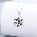 wholesale 925 Sterling Silver Green Enamel Star of David Pendant Necklace Judaica Gifts for Her-0-4