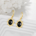 wholesale 925 Sterling Silver Filigree Earrings with Black Onyx Stone for Women-0-3