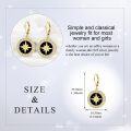 wholesale Gold-Plated 18K 925 Sterling Silver Star Compass Black Onyx Drop Earrings for Women's Gifts-0-1