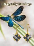 wholesale 925 Sterling Silver Black Onyx Dragonfly Flower Earrings for Women and Girls-0-5