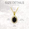 wholesale Gold-Plated 925 Sterling Silver Black Onyx and White Cubic Zirconia Pendant Necklace for Women-0-1