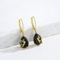 wholesale 925 Sterling Silver Black Stone Butterfly Drop Earrings Jewelry for Women Girlfriends-0-4