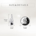 wholesale 925 Sterling Silver Black Onyx Spider Web Drop Earrings - Gothic Halloween Jewelry for Women and Girls-0-1