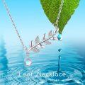 wholesale 925 Sterling Silver with Blue Moonstone and Olive Branch Design Pendant Necklace for Women & Girls-0-6