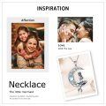 wholesale 925 Sterling Silver Moonstone Mermaid Pendant Necklace for Women Girls Crescent Moon Gift-0-5