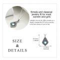 wholesale 925 Sterling Silver Blue Moonstone Triquetra Pendant Necklaces for Women-0-1