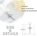 wholesale 925 Sterling Silver Celtic Cross Necklace with Moonstone for Teen Girls' Holiday Gift-0-1