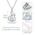 wholesale 925 Sterling Silver Heart-Shaped Swarovski Crystal Swan Pendant Necklace for Women and Girls Birthdays Gifts-0-1