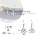 wholesale 925 Sterling Silver Moonstone Celtic Knot Earrings - Hypoallergenic Lucky Jewelry for Women and Girls-0-1