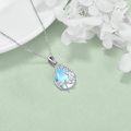 wholesale 925 Sterling Silver Teardrop Moonstone Pendant with Dragonfly Design for Women  48 Chain Length-0-4