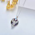 wholesale 925 Sterling Silver Rainbow Crystal Phoenix Moonstone Pendant Necklace for Women Gifts-0-4