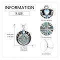 wholesale 925 Sterling Silver Abalone Shell Moon Phase Celtic Knot Pendant Necklace Gift Jewelry for Women and Men-0-1