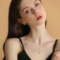 wholesale 925 Sterling Silver Moonstone Rabbit & Bee Mushroom Pendant Necklace for Women-0-2