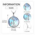 wholesale Sterling Silver Stone Ocean Necklace Sea Pendant Beach Jewelry Gift for Women - Rhodium Plated-0-5