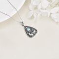 wholesale 925 Sterling Silver Triangle Moonstone Cat Family Pendant Necklace for Women and Girls-0-4
