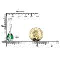 wholesale 925 Sterling Silver Green Emerald Tear Drop Leverback Dangle Earrings for Women-0-1