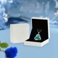 wholesale 925 Sterling Silver Green & Blue Crystal Heart Love Knot Pendant Necklace Gift for Women-0-6