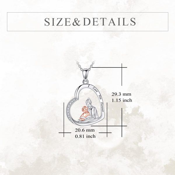 Sterling Silver Little Girl Book Pendant Necklace-1