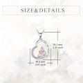 wholesale 925 Sterling Silver Mother and Child Heart-Shaped Rose Gold Plated Pendant Necklace with Cubic Zirconia Stones for Women Girls-0-1