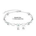 wholesale 925 Sterling Silver Butterfly Green Crystal Charm Bracelet for Women - Adjustable Ocean -0-1