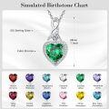 wholesale 925 Sterling Silver Emerald Heart Pendant Necklace Gemstone s for Her-0-1