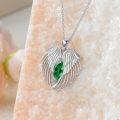 wholesale Sterling Silver Birthstone Angel Wings Necklace for Women Guardian Angel Pendant Anniversary Birthday Christmas Gifts - Rhodium Plated-0-4